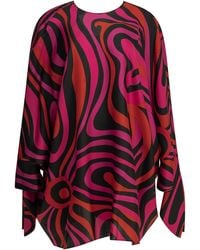 PUCCI - "Marmo" Short Caftan Dress - Lyst