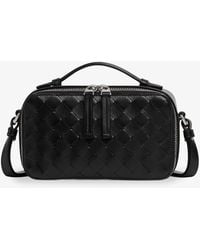 Bottega Veneta - Leather Clutch Bag With Intrecciato Motif - Lyst