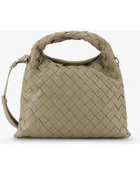 Bottega Veneta - Mini Hop Leather Crossbody Bag With Intrecciato Pattern - Lyst