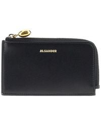 Jil Sander - 'Goji' Zippered Leather Cardholder - Lyst