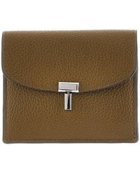 TOTEME - Grained Leather 'T-Lock' Cardholder - Lyst
