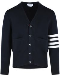Thom Browne - 'Milano 4 Bar' Virgin Wool Cardigan - Lyst