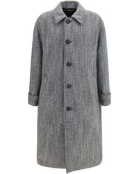 Dolce & Gabbana - Dolce & Gabbana Chevron Wool-Blend Single-Breasted Coat - Lyst