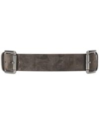 Max Mara - Double Buckle Suede Leather Belt - Lyst