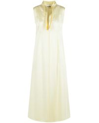 Jil Sander - Ivory Acetate And Viscose Dress - Lyst