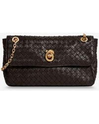 Bottega Veneta - Madison Leather Crossbody Bag With Intrecciato Motif - Lyst