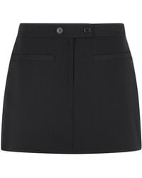 Courreges - Wool Blend Miniskirt - Lyst