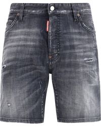 DSquared² - Washed Marine Shorts - Lyst