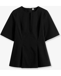 TOTEME - Tailored Cotton Top - Lyst