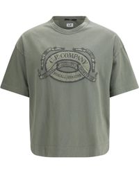 C.P. Company - 20/1 Jersey Short Sleeve Boxy Logo T-Shirt - Lyst