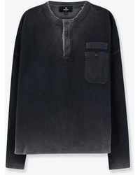 Represent - Cotton Henley T-Shirt Washed-Out - Lyst