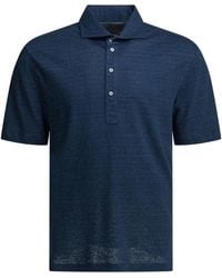 Brunello Cucinelli - Linen And Cotton Polo Shirt - Lyst