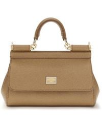 Dolce & Gabbana - Dolce & Gabbana Sicily Small Leather Handbag - Lyst