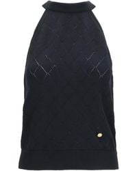 Balmain - Top Sleeveless Merino Wool Crewneck - Lyst