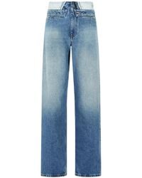 MM6 by Maison Margiela - Wide Leg Cotton Jeans - Lyst