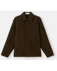 Stone Island - Nylon And Wool Overshirt Jacket - Lyst