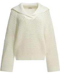 Brunello Cucinelli - Cotton V-Neck Sweater - Lyst
