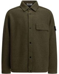 Stone Island - "Micro Bouclé" Overshirt Jacket - Lyst