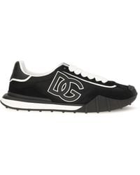 Dolce & Gabbana - Dolce & Gabbana Dg Logo Leather Sneakers - Lyst