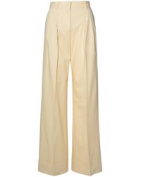 ANDAMANE - 'Nathalie' Ivory Wool Blend Trousers - Lyst