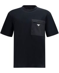 Prada - T-Shirt With Pocket - Lyst