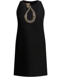 Valentino - Short Flared Dress Dresses Black - Lyst
