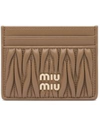 Miu Miu - Matelassé Nappa Leather Card Holders - Lyst