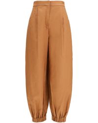 Fendi - Balloon Trousers Cotton-Linen - Lyst