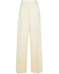 Rohe - Tailored Cream Recycled Polyester Pants - Lyst