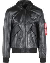 Alpha Industries - Cwu Leather Jacket - Lyst