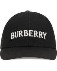 Burberry - Logo Cotton Baseball Cap - Lyst