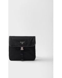 Prada - Re-Nylon And Saffiano Leather Crossbody Bag - Lyst