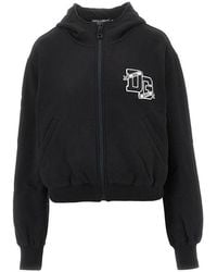 Dolce & Gabbana - Full-Zip Hoodie With Logo Patch - Lyst