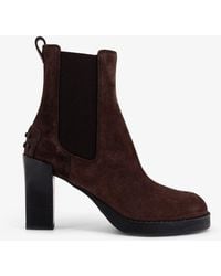 Tod's - Suede Ankle Boots - Lyst