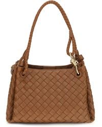 Bottega Veneta - Intrecciato Shoulder Bag Tannin-Muse Brass - Lyst