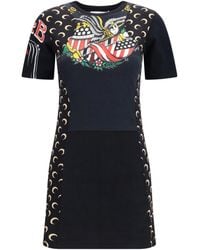 Marine Serre - Fitted Recycled Jersey Dress - Lyst