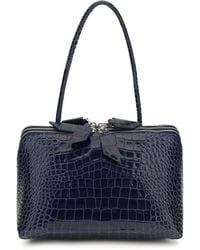The Attico - L'Altra Di Milano Crocodile-Effect Bag Dark - Lyst