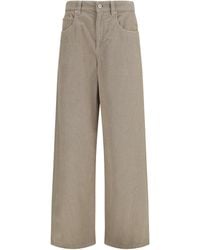 Brunello Cucinelli - Straight-Leg Cotton And Linen Pants - Lyst