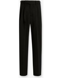 Dolce & Gabbana - Virgin Wool Trousers With Frontal Pinces - Lyst