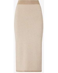 Fendi - Ff Silk And Cashmere Skirt - Lyst