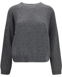 Loulou de Saison - Tristan Wool-Blend Sweater Anthracite - Lyst