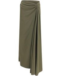 McQueen - Draped Long Skirt - Lyst