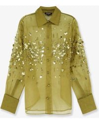 retroféte - Voile Shirt With Sequins And Rhinestones - Lyst