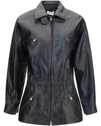 Magda Butrym - Vintage Leather Jacket With Drawstring - Lyst
