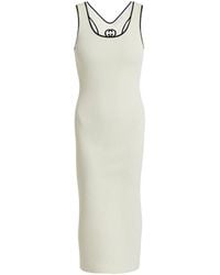 Gucci - Ribbed Knit Midi Dress - Lyst