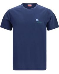 KENZO - Tulip Embroidered Cotton T-Shirt - Lyst