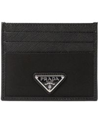 Prada - Re-Nylon And Saffiano Card Holder - Lyst