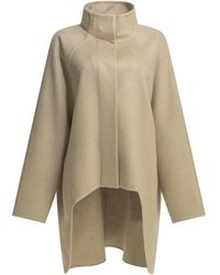 Alaïa - Long Asymmetrical Cashmere Coat - Lyst