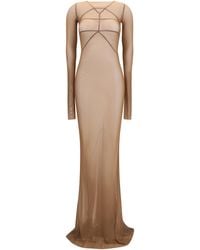 Rick Owens - Long Transparent Tulle Dress - Lyst