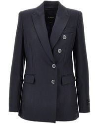 Pinko - Wool-Blend Double-Breasted Colsure - Lyst